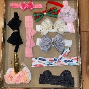 Baby girl’s 10 hair bows